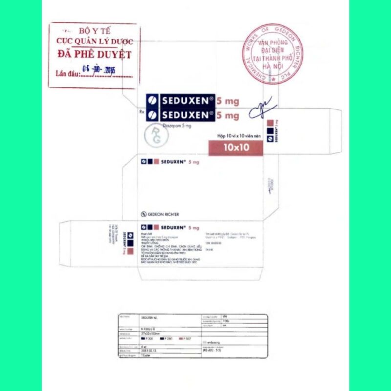 Mua thuốc ngủ Seduxen 5mg online ở đâu Hà Nội, HCM, giá bao nhiêu
