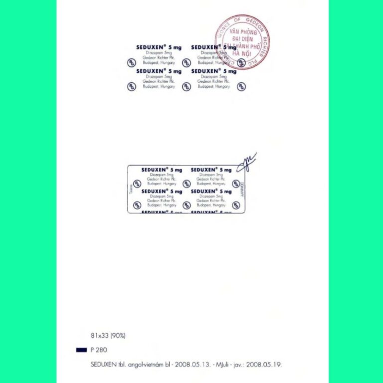 Mua thuốc ngủ Seduxen 5mg online ở đâu Hà Nội, HCM, giá bao nhiêu