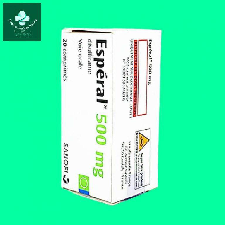 Thuốc cai rượu Esperal 500mg hỗ trợ điều trị tình trạng nghiện rượu