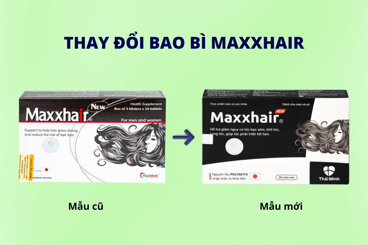 Thay đổi bao bi sản phẩm Maxxhair