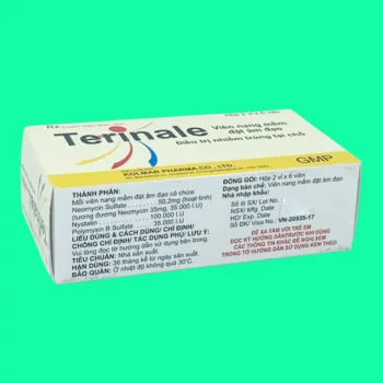 Mặt bên hộp thuốc Terinale