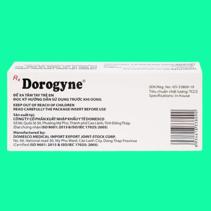 Goobgyne Rx Dorogyne là thuốc gì? giá bao nhiêu? trị bệnh gì? mua ở đâu?