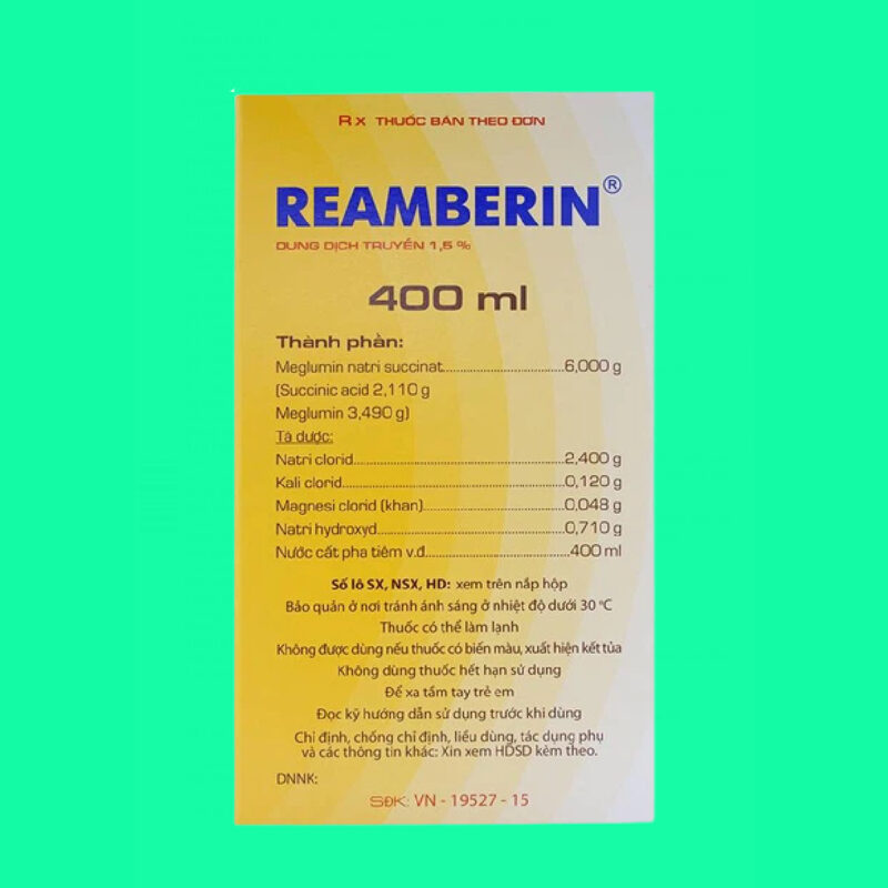 Thuốc Reamberin 400ml là thuốc gì? giá bao nhiêu? mua ở đâu?