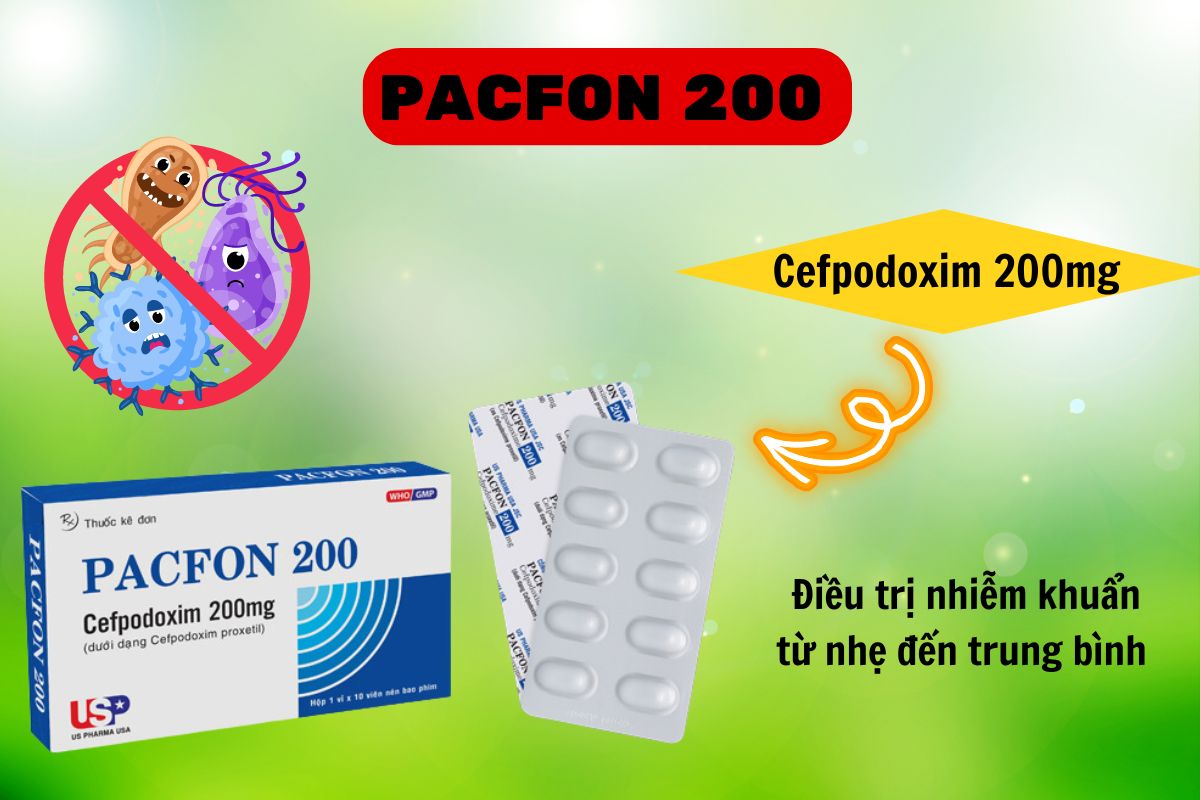 Công dụng của thuốc Pacfon 200