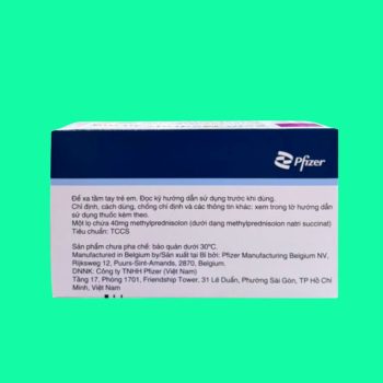 Solu-medrol 3 Solu-Medrol 40mg (hộp 10 lọ)