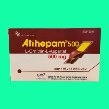 Mặt trước hộp thuốc Atihepam