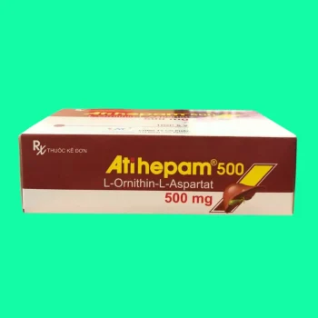 Mặt bên cạnh hộp thuốc Atihepam
