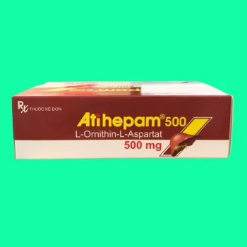 Mặt bên cạnh hộp thuốc Atihepam