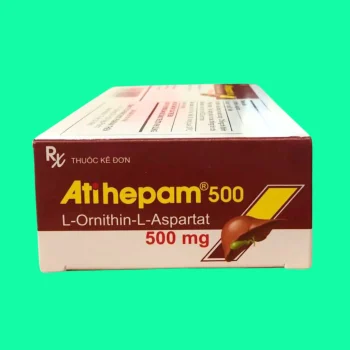 Mặt bên hộp thuốc Atihepam