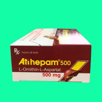Mặt bên hộp thuốc Atihepam