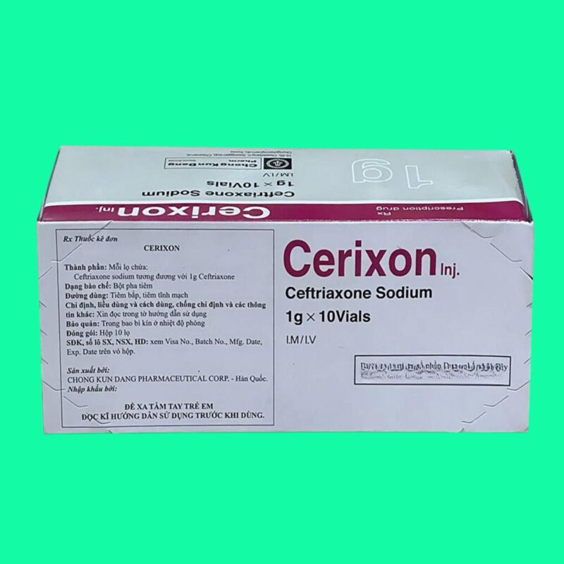 Thuốc Cerixon Inj.: Công dụng, liều dùng, lưu ý tác dụng phụ, giá bán