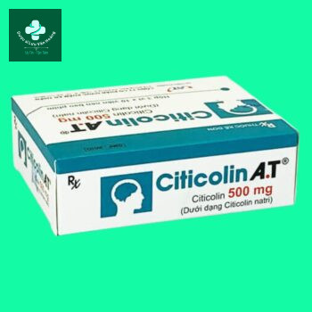 Mặt bên hộp thuốc Citicolin A.T 500mg
