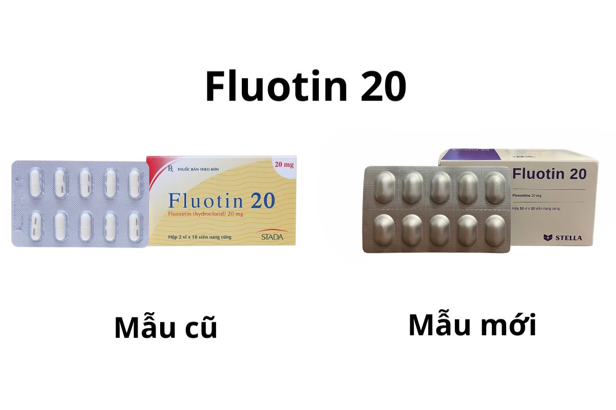 So sánh mẫu cũ và mẫu mới Thuốc Fluotin 20