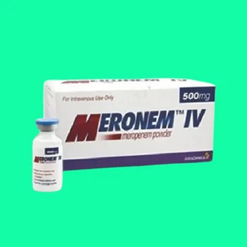 Hộp và lọ thuốc tiêm Meronem 500