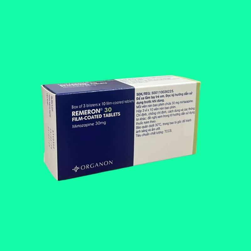 Remeron Rd 30 Thuốc Remeron 30: Công dụng, liều dùng, lưu ý tác dụng phụ, giá bán