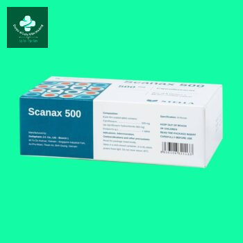 Mặt bên của hộp thuốc Scanax 500