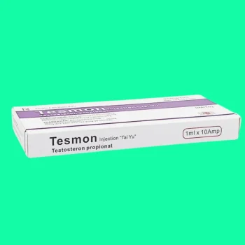 Mặt bên hộp thuốc Tesmon Injection "Tai Yu"