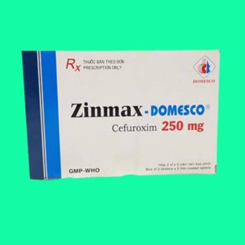 Mặt trước hộp thuốc Zinmax - Domesco 250mg