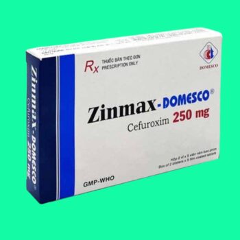 Mặt bên hộp thuốc Zinmax - Domesco 250mg