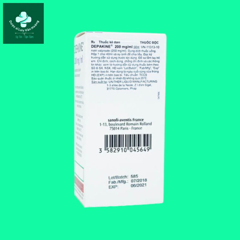 Thuốc Depakine là thuốc gì? giá bao nhiêu? mua ở đâu? có tác dụng gì?