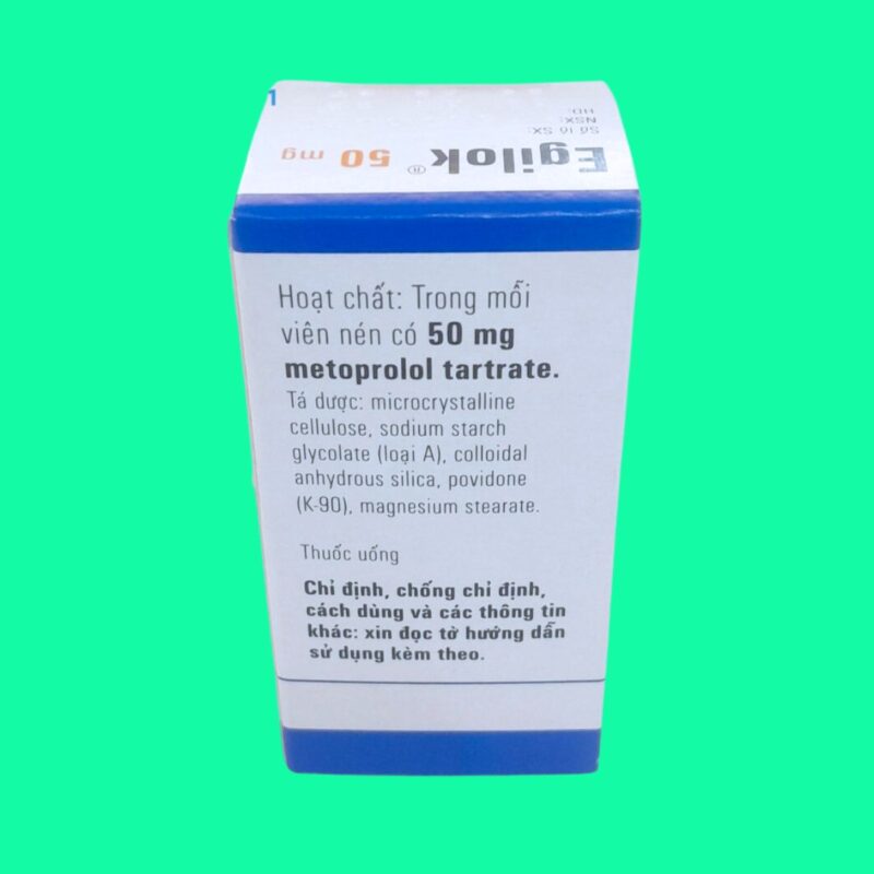 Thuốc Egilok 50mg: Công dụng, liều dùng, lưu ý tác dụng phụ, giá bán