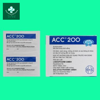 Mặt trước hộp thuốc Acc 200