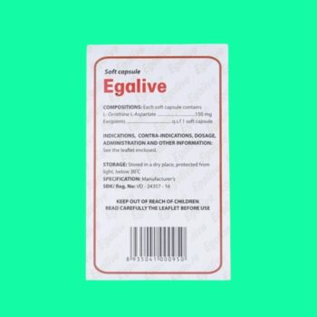 Thuốc Egalive có tác dụng gì?