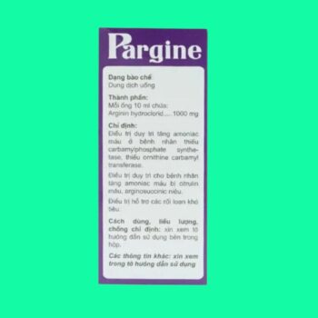Thuốc Pargine có tác dụng gì?