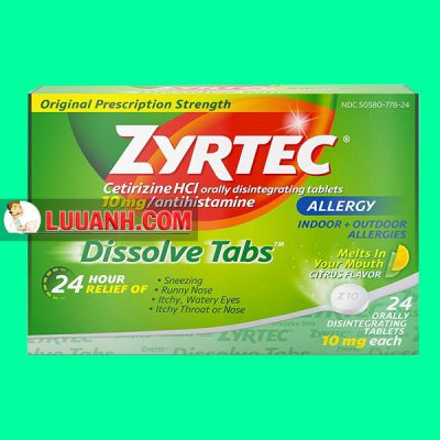 Thuốc Zyrtec chứa Cetirizin