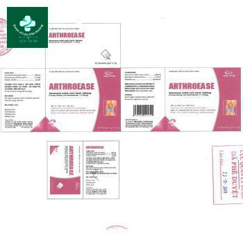 Nhãn thuốc Arthroease 1500