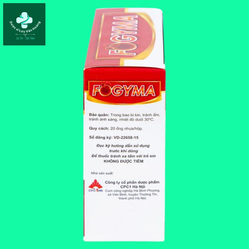 Thuốc Fogyma trị thiếu máu do thiếu sắt - Dược sĩ Lưu Văn Hoàng