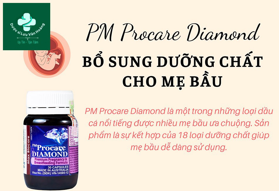 pm procare diamond bo sung duong chat cho me bau