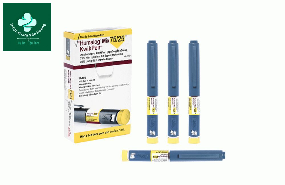 Bút tiêm insulin tác dụng nhanh Humalog Mix 75/25 KwixPen 100IU/ml 