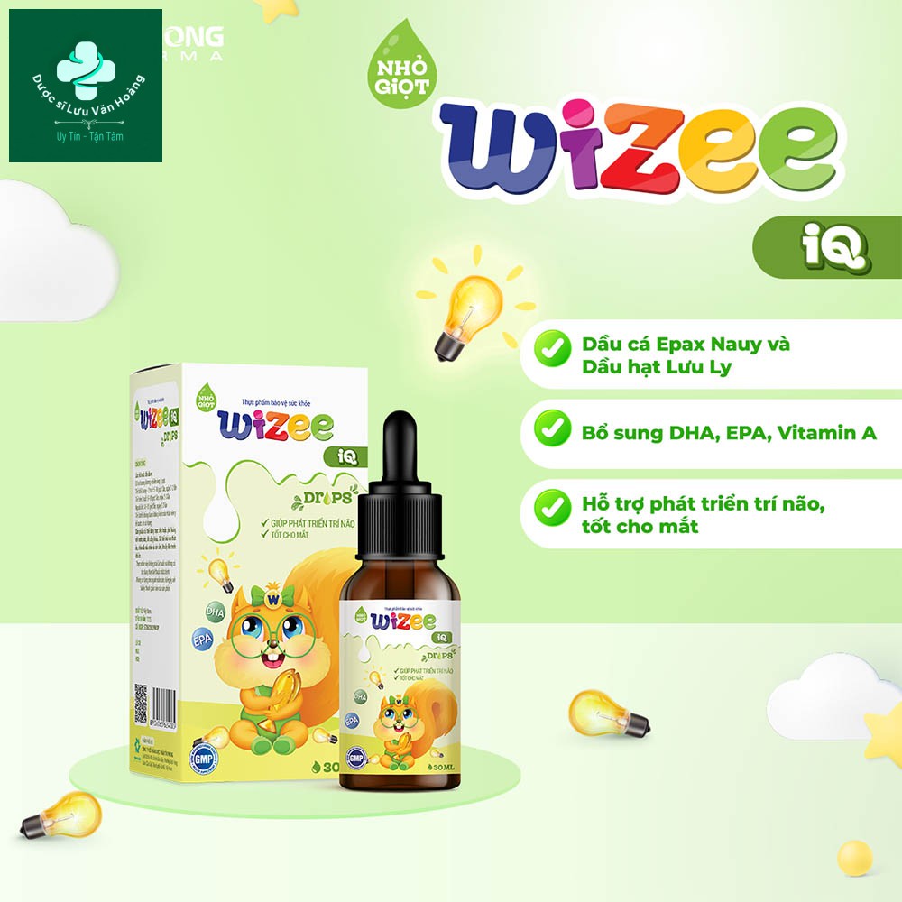 Nhỏ giọt Wizee IQ là sản phẩm của Công ty Cổ phần Dược phẩm Tín Phong đặc chế nhằm bổ sung DHA cho trẻ hiệu quả
