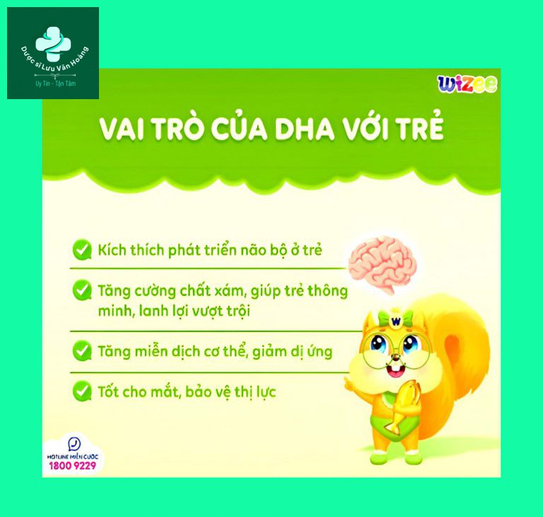 DHA giúp hình thành và phát triển não bộ trẻ, tăng cường chất xám, giúp trẻ thông minh lanh lợi, xử lý thông tin và tăng khả năng tập trung, ghi nhớ hiệu quả