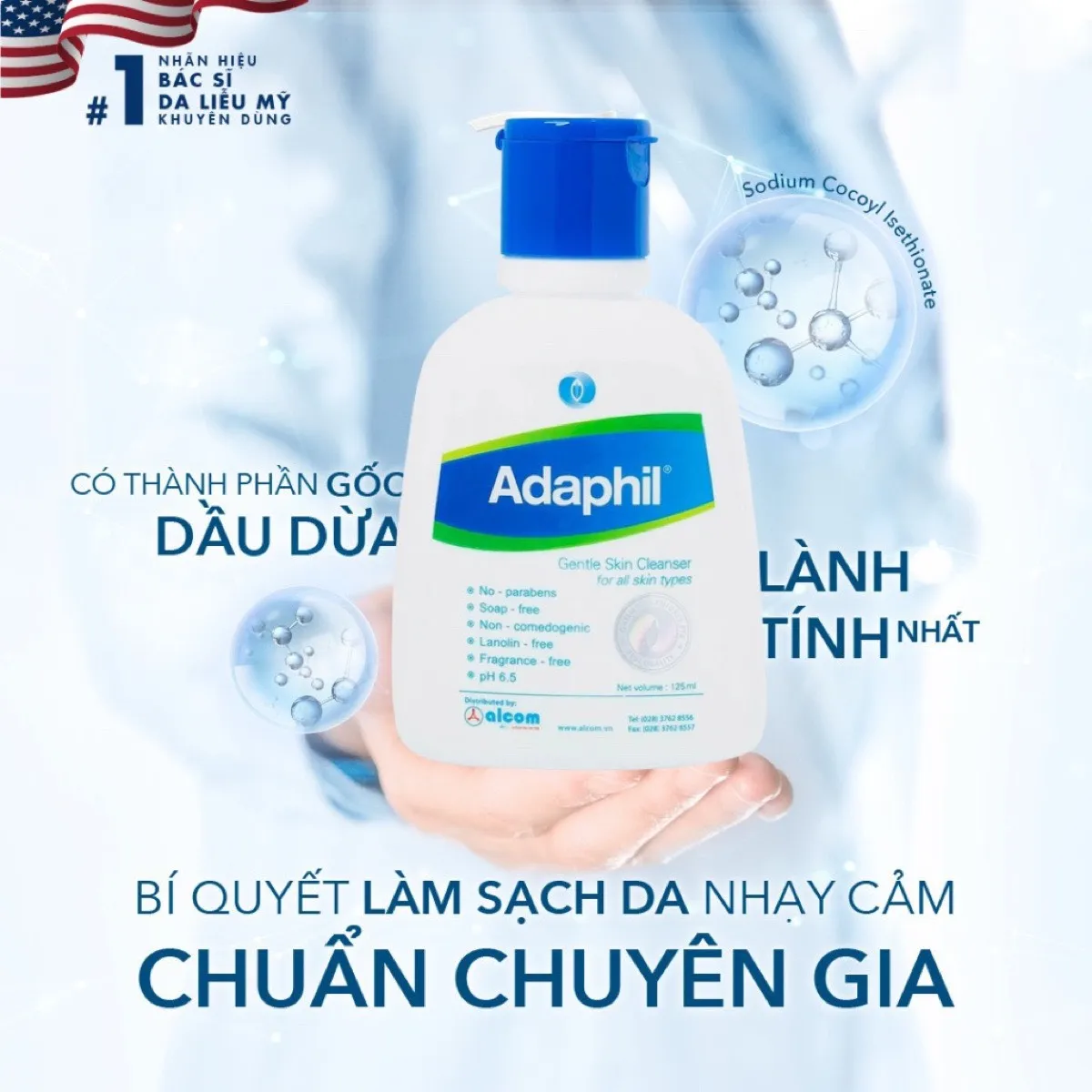 Sữa rửa mặt Adaphil 500ml 