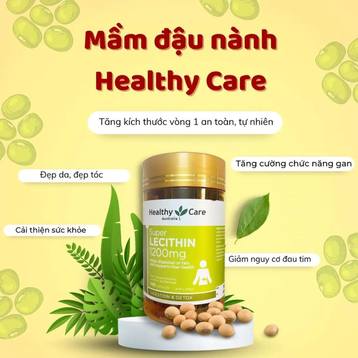 Công dụng của Healthy Care Super Lecithin 1200mg