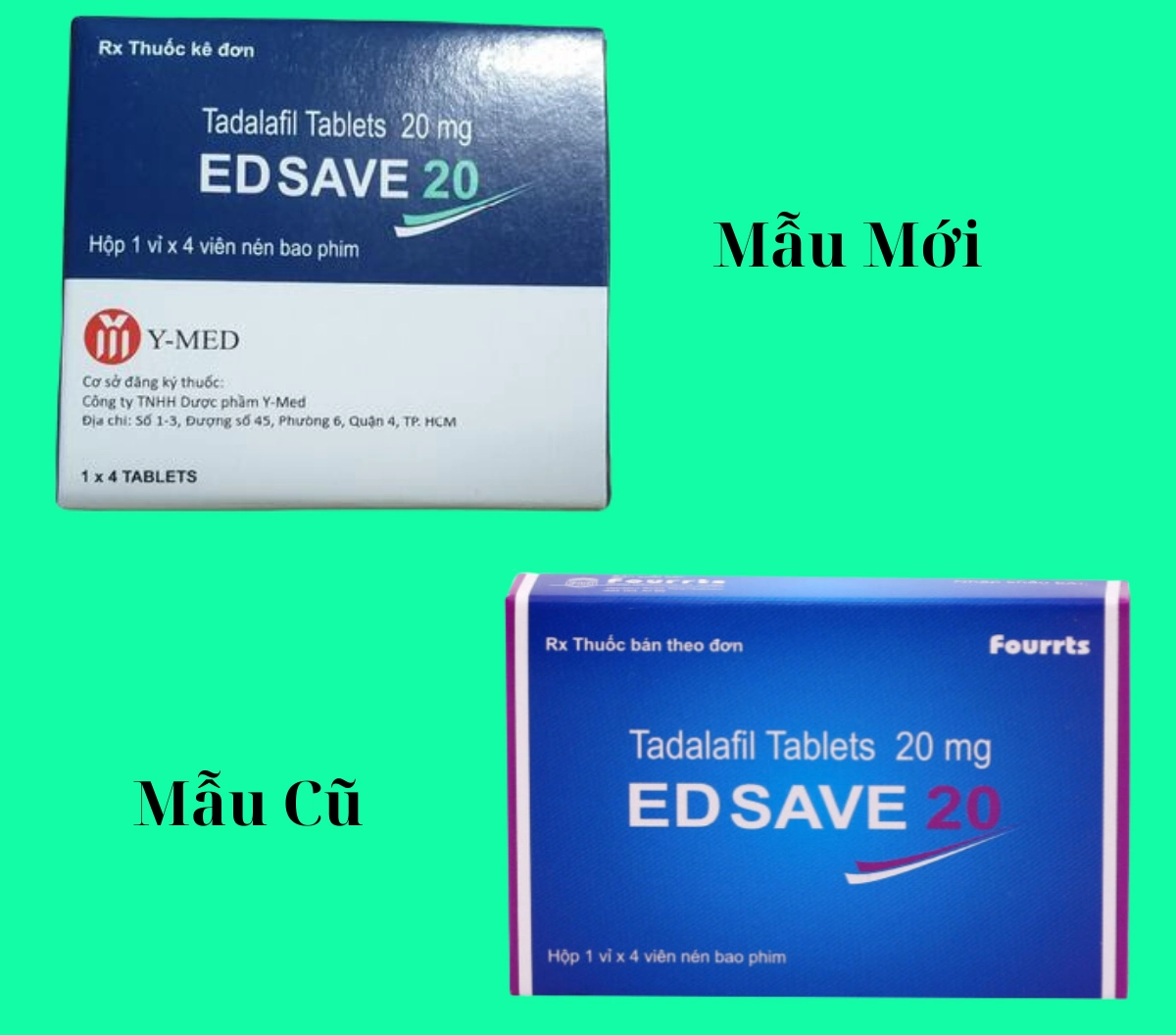 Thông báo thay đổi mẫu mã thuốc Edsave 20