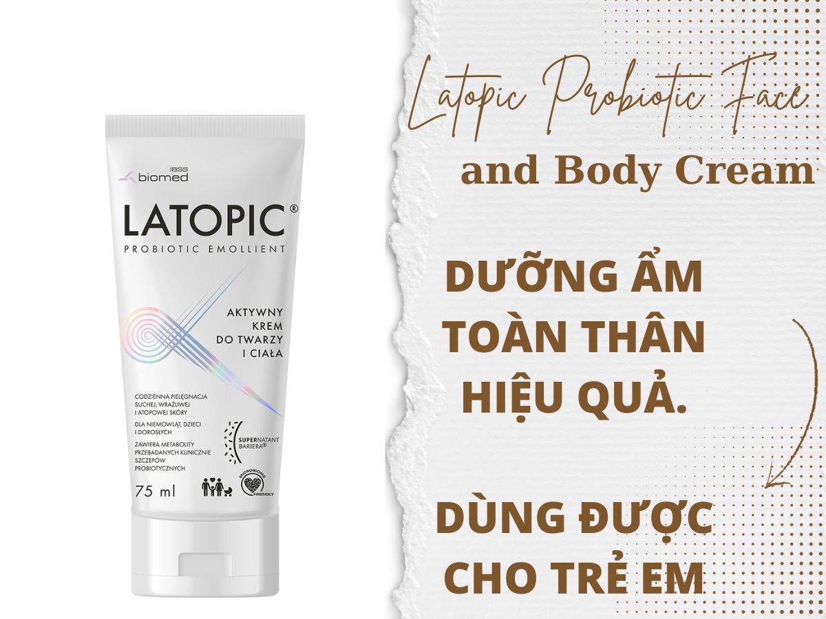 Tác dụng của Latopic Probiotic Face and Body Cream