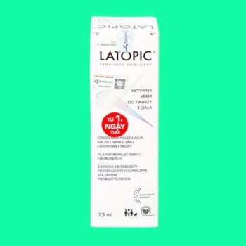 Mặt chính diện hộp Latopic Probiotic Face and Body Cream