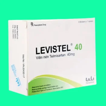Mặt chính diện của hộp thuốc Levistel 40