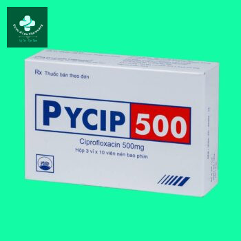 Mặt chính diện hộp thuốc Pycip 500