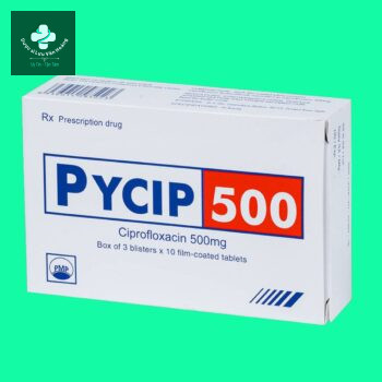 Mặt chính diện hộp thuốc Pycip 500