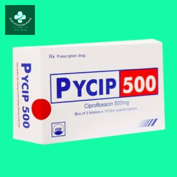 Mặt bên hộp thuốc Pycip 500