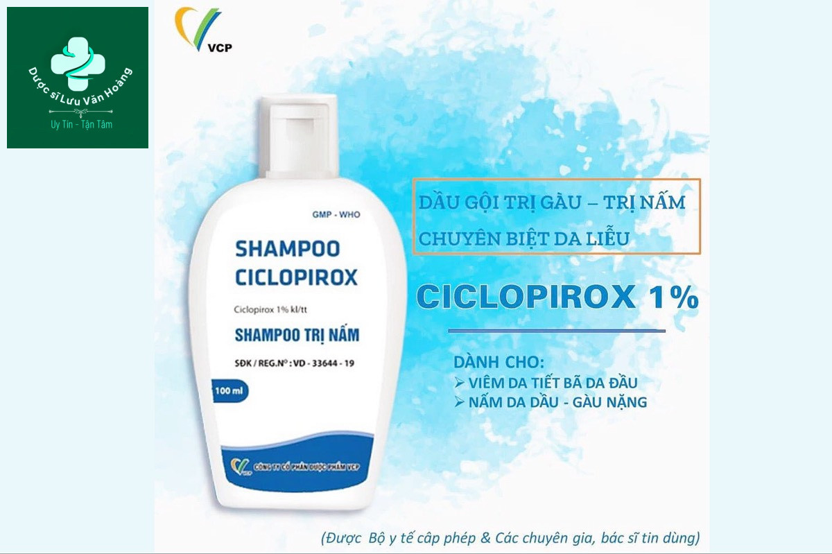Dầu gội trị nấm chuyên biệt Shampoo Ciclopirox 100ml