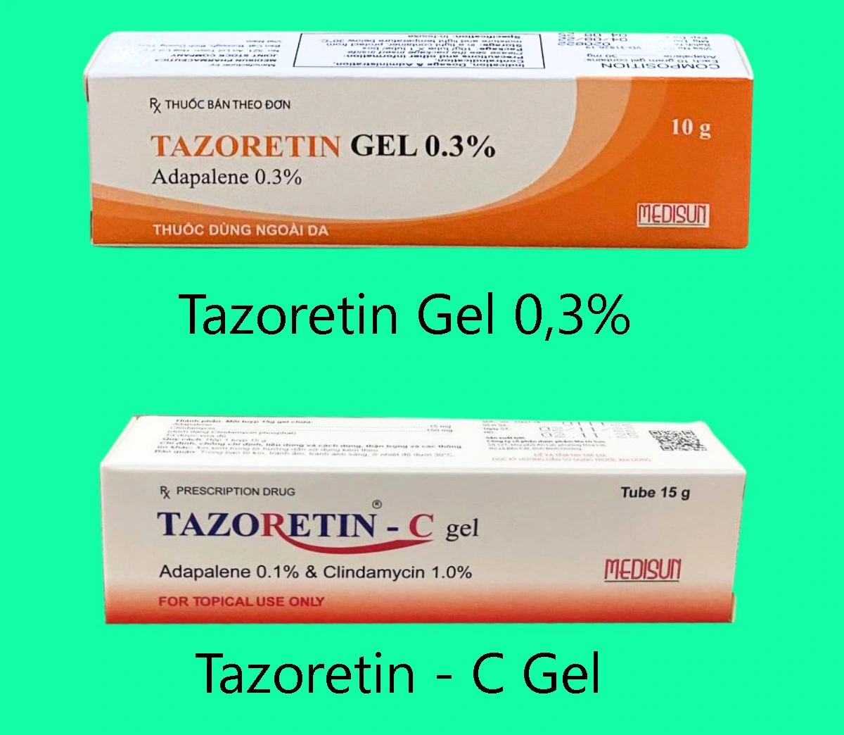 Phân biệt Tazoretin Gel 0,3% và Tazoretin - C Gel 