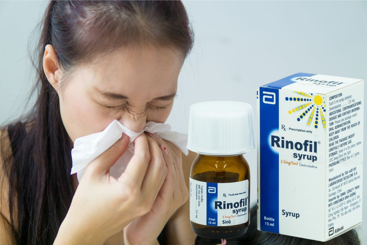 Thuốc Rinofil Syrup 2,5mg/5ml (chai 15ml) giảm viêm mũi dị ứng