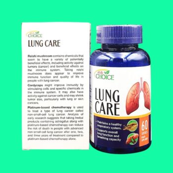 Mặt sau hộp Daily Choice Lung Care