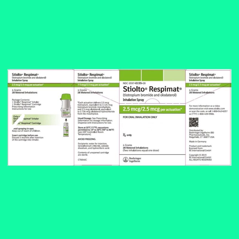 Thuốc Spiolto Respimat 2.5mcg/2.5mcg: Xịt khí dung điều trị tắc nghẽn ...