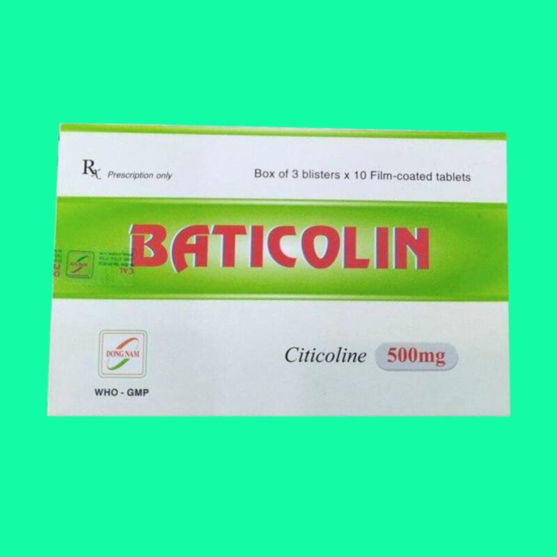 Thuốc Baticolin điều trị bệnh mạch máu não, phục hồi sau chấn thương sọ ...